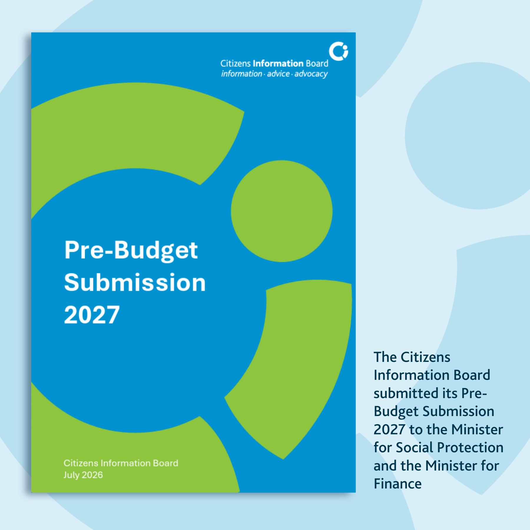 Cover of CIB's Pre-Budget submission 2027